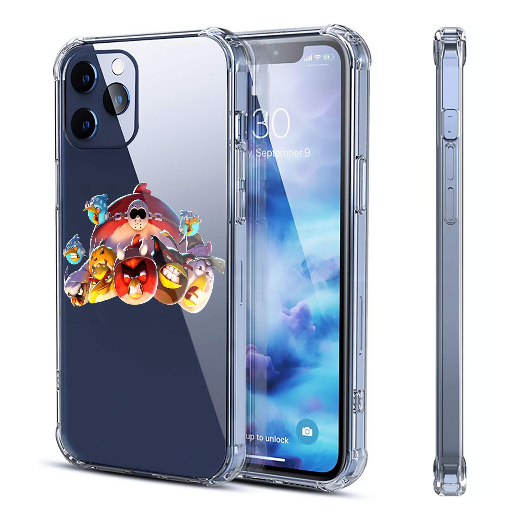（画像用） Angry Birds アングリーバード 【iPhone 12シリーズ対応】透明スマホケース（クリアソフトケース）